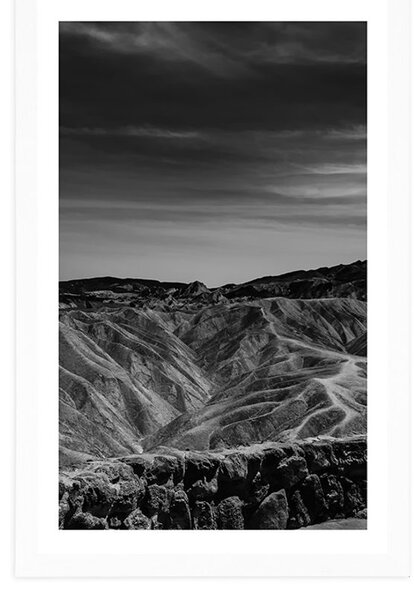 Αφίσα εθνικό πάρκο Death Valley σε ασπρόμαυρη εκδοχή
