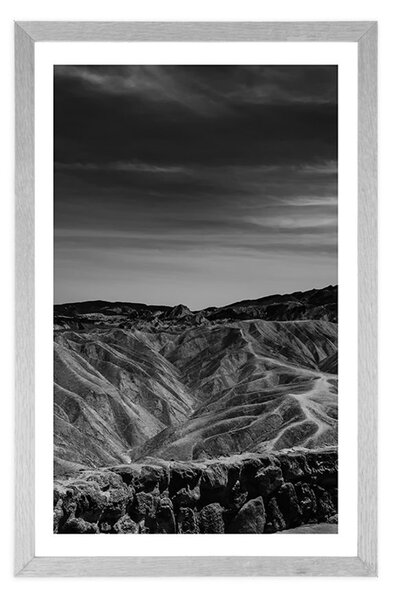 Αφίσα εθνικό πάρκο Death Valley σε ασπρόμαυρη εκδοχή