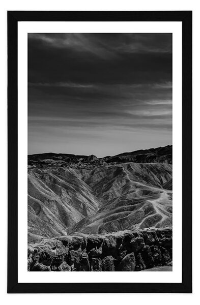 Αφίσα εθνικό πάρκο Death Valley σε ασπρόμαυρη εκδοχή