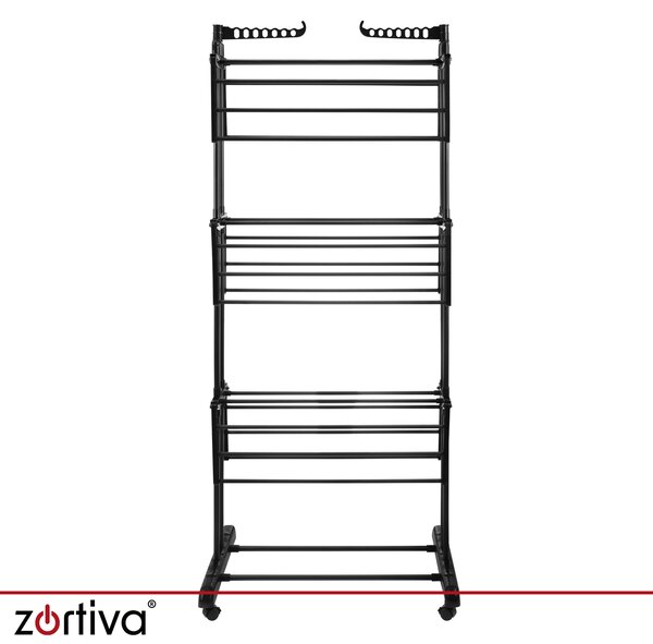 Πτυσσόμενη απλώστρα ρούχων Zortiva 27129 - κάθετη, με 3 επίπεδα
