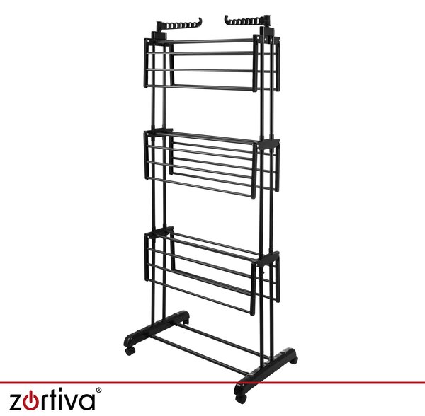 Πτυσσόμενη απλώστρα ρούχων Zortiva 27129 - κάθετη, με 3 επίπεδα