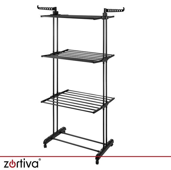 Πτυσσόμενη απλώστρα ρούχων Zortiva 27129 - κάθετη, με 3 επίπεδα