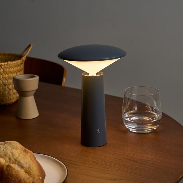 Pauleen LED φορητή επιτραπέζια λάμπα ADORABLE SPARK, γκρι, 21 cm, IP44, ρυθμιζόμενος, Γκρι, Σαλόνι / τραπεζαρία, Πλαστικό, Νεανική διαβίωση