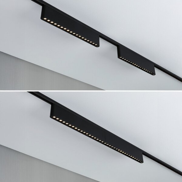 Paulmann URail LED φωτιστικό ράγας Zelos μαύρο 3.000 K 37 cm, ρυθμιζόμενος, Μαύρο, Σαλόνι / τραπεζαρία, Αλουμίνιο, σύγχρονο
