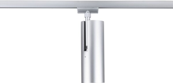 Paulmann URail LED σποτ ράγας Theron, χρώμιο 3.000 K Ø 6 cm, ρυθμιζόμενος, Μεταλλικό, Σαλόνι / τραπεζαρία, Πλαστικό, σύγχρονο