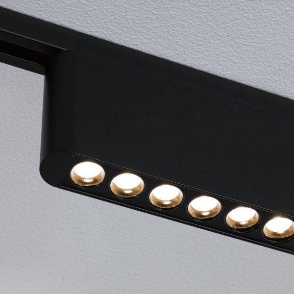 Paulmann URail LED φωτιστικό ράγας Zelos μαύρο 3.000 K 37 cm, ρυθμιζόμενος, Μαύρο, Σαλόνι / τραπεζαρία, Αλουμίνιο, σύγχρονο