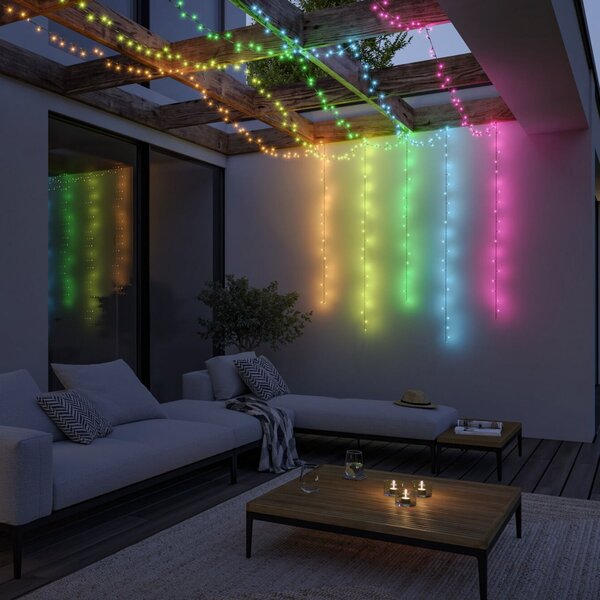 Paulmann Plug & Shine Smart Φωτιστική αλυσίδα Yuna 5 m RGB μαύρη, ρυθμιζόμενος, Μαύρο, Πλαστικό, σύγχρονο