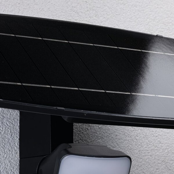 Paulmann Smart Solar Εξωτερικός Φωτιστικός Τοίχου Flotas, ανθρακί, IP65, ρυθμιζόμενος, Μαύρο, Πλαστικό, σύγχρονο, Προβολέας τοίχου