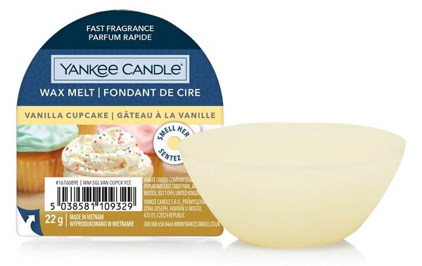 Αρωματικό Κερί Wax Melt Yankee Candle με διάρκεια καύσης έως 8 ώρες και άρωμα Vanilla Cupcake