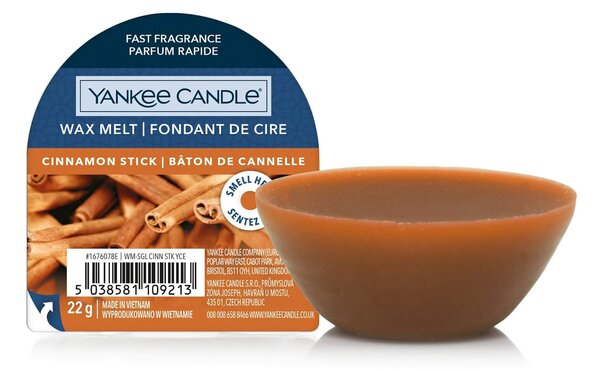 Αρωματικό Κερί Wax Melt Yankee Candle με διάρκεια καύσης έως 8 ώρες και άρωμα Cinnamon Stick