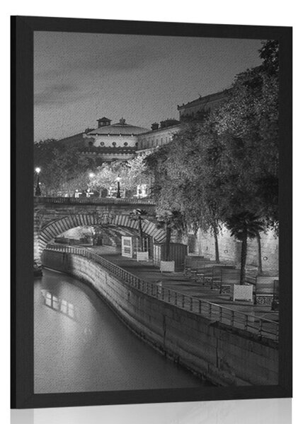 Αφίσα παραλία του Παρισιού σε ασπρόμαυρο
