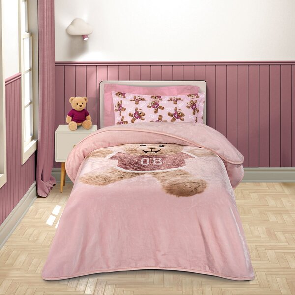 Κουβέρτα Βελουτέ Μονή (160x220) Greenwich Polo Club Essential 8877 Pink