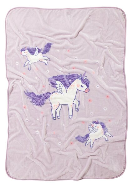 Κουβέρτα Βελουτέ Μονή (160x220) Das Kids 4988 Lilac
