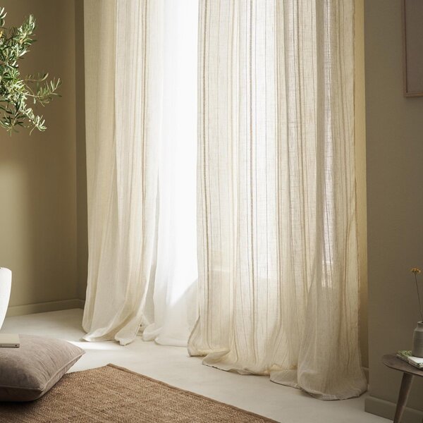 Κουρτίνα (140x280) Με Τρουκς Gofis Home Odelina Off White 103/05