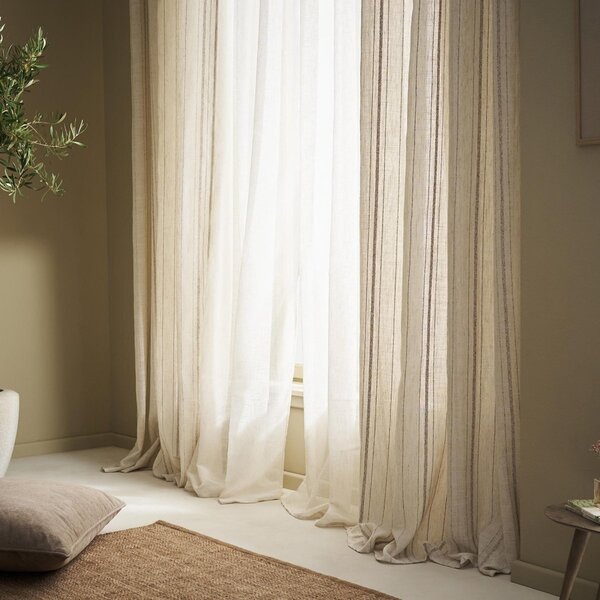 Κουρτίνα (140x280) Με Τρουκς Gofis Home Odelina Beige 103/06