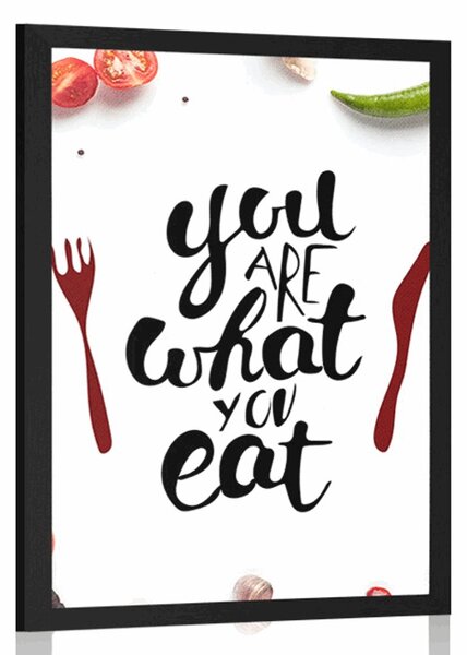 Αφίσα με επιγραφή - You are what you eat