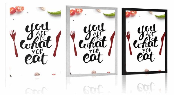 Αφίσα με επιγραφή - You are what you eat