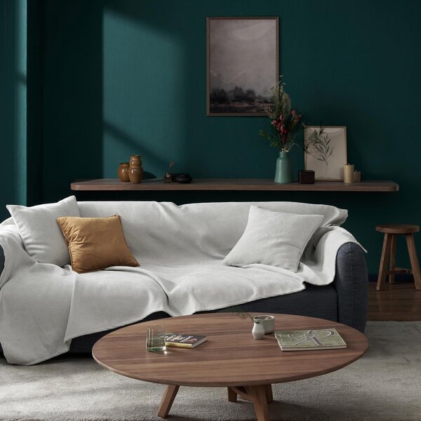 Πουφ (50x50x40) Gofis Home Winter Cloud Grey 711/44