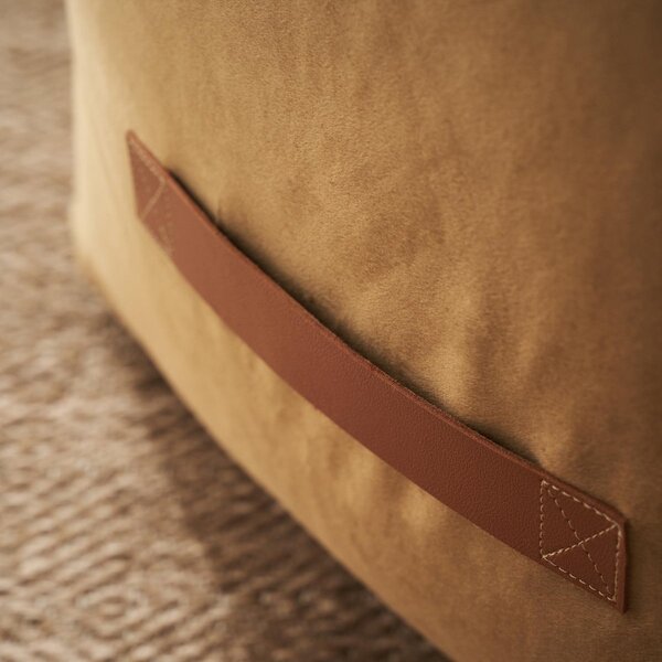 Πουφ (50x50x40) Gofis Home Winter Gold Brown 711/03