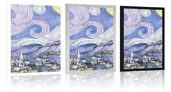 Αφίσα αναπαραγωγή Hvězdná noc - Vincent van Gogh