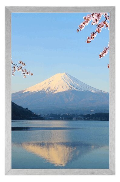 Αφίσα θέα από τη λίμνη στο Fuji