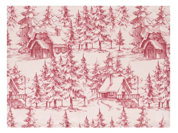 Χριστουγεννιάτικα Σουπλά (Σετ 4τμχ) Kentia Loft Snow 2419