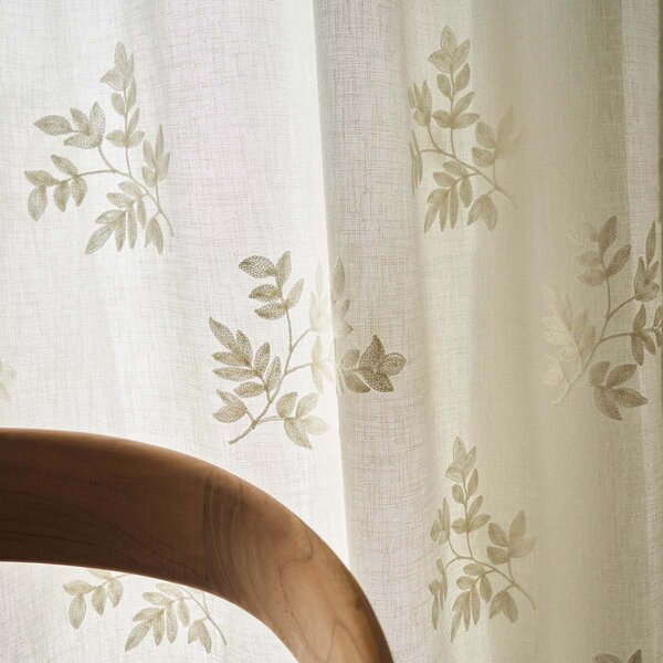 Κουρτίνα (140x280) Με Τρέσα Gofis Home Leaf Off White AW26 532/05