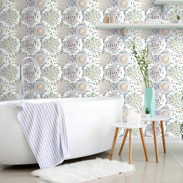 Ταπετσαρία τοίχου αφηρημένοι πολύχρωμοι κύκλοι