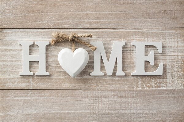 Αυτοκόλλητη ταπετσαρία με την επιγραφή Home σε vintage στυλ