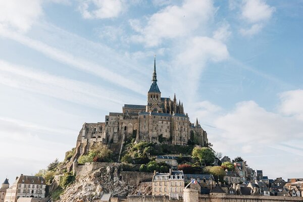 Αυτοκόλλητη φωτοταπετσαρία κάστρο Mont-Saint-Michel