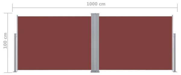 Σκίαστρο Πλαϊνό Συρόμενο Καφέ 100 x 1000 εκ. - Καφέ