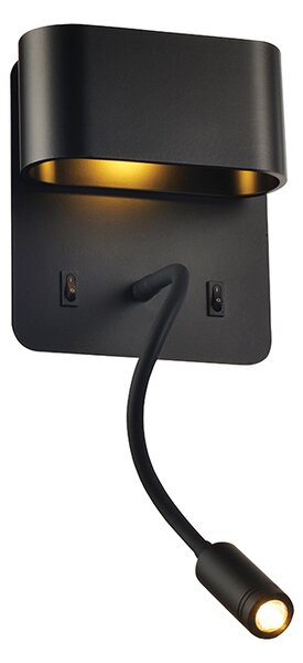 Απλίκα Τοίχου LED Aca Priamus V86LEDW45BK Black