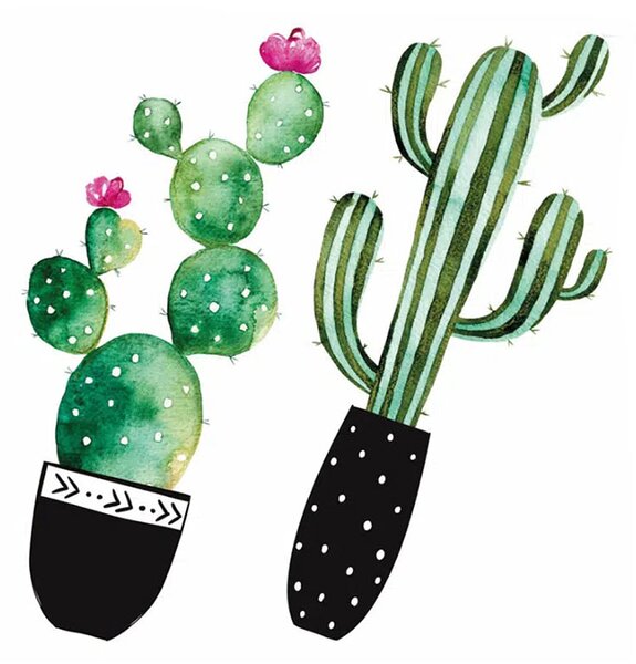 Αυτοκόλλητα Τοίχου Ango Watercolour Cactus 54114