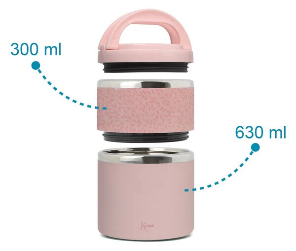 Βρεφικό Θερμός Φαγητού 930ml Kiokids Ροζ 6626