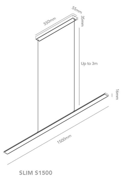 LIGHT-POINT - Slim S1500 Κρεμαστό φωτιστικό 2700/3000K Λευκό LIGHT-POINT