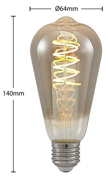 Lucande - Λαμπτήρας LED 4W (80lm) 1800K Φωτο Ρυθμιζόμενο E27 Lucande