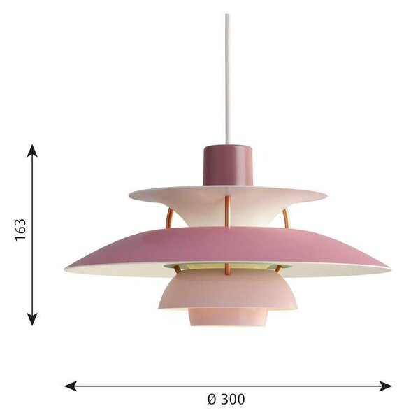 Louis Poulsen - PH 5 Mini Κρεμαστό φωτιστικό Rosa Louis Poulsen