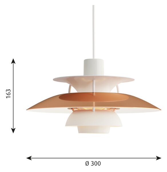 Louis Poulsen - PH 5 Mini Κρεμαστό φωτιστικό Χαλκός Louis Poulsen