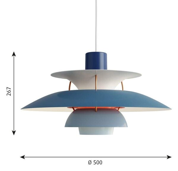 Louis Poulsen - PH 5 Κρεμαστό φωτιστικό Αποχρώσεις του μπλε Louis Poulsen
