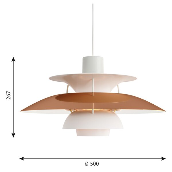 Louis Poulsen - PH 5 Κρεμαστό φωτιστικό Χαλκός Louis Poulsen
