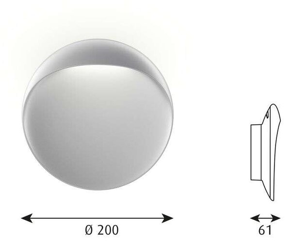 Louis Poulsen - Flindt Φωτιστικό τοίχου Ø200 2700K Alu Grey Louis Poulsen