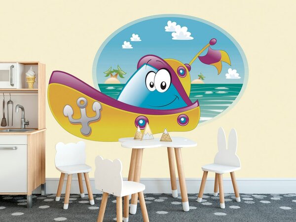 Αυτοκόλλητη ταπετσαρία περιπέτεια σε βαρκάκι