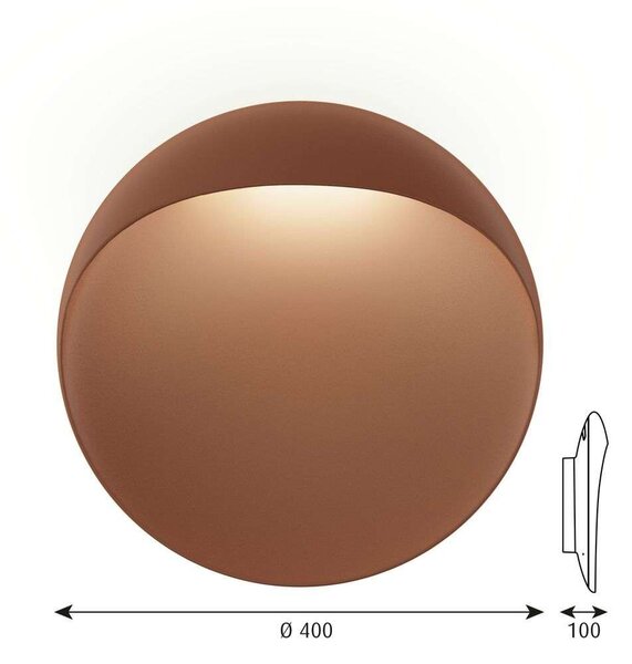 Louis Poulsen - Flindt Φωτιστικό τοίχου Ø400 3000K Corten Louis Poulsen