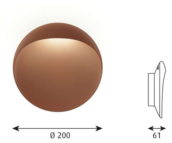 Louis Poulsen - Flindt Φωτιστικό τοίχου Ø200 2700K Corten Louis Poulsen