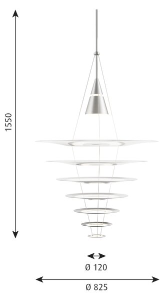 Louis Poulsen - Enigma 825 LED Pendel Brushed Alu Louis Poulsen