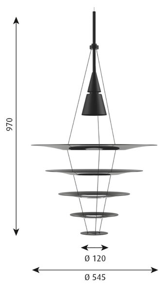 Louis Poulsen - Enigma 545 Pendel Black Louis Poulsen