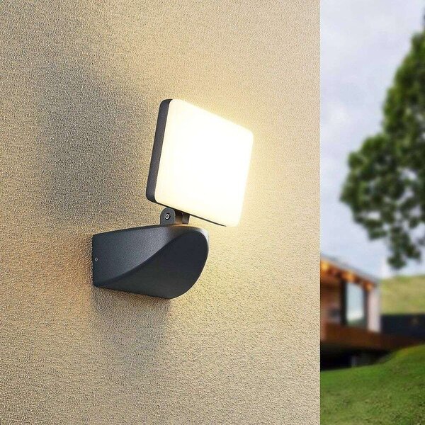 Lindby - Melamika Outdoor Wall Lamp Dark Grey Lindby