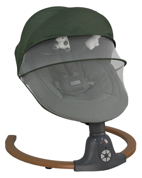 Ηλεκτρικό Ρηλάξ Με Μουσική (0+ Μηνών/Έως 9kg) Bebe Stars Fluffy Forest Green 257-176