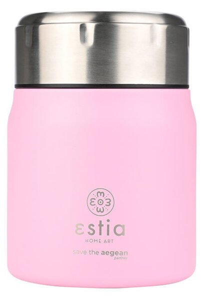 Θερμός Φαγητού 500ml & Κουτάλι Estia Save The Aegean Blossom Rose 01-21665