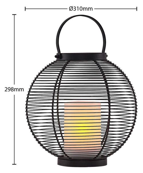 Lindby - Mairuna Hλιακα φωτιστικα LED Ø30,8 Μαύρο Lindby